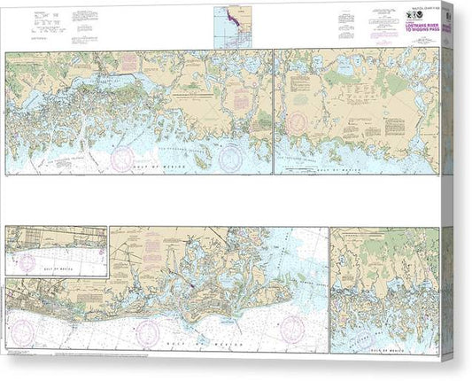 Nautical Chart-11430 Lostmans River-Wiggins Pass Canvas Print