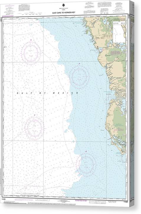 Nautical Chart-11431 East Cape-Mormon Key Canvas Print