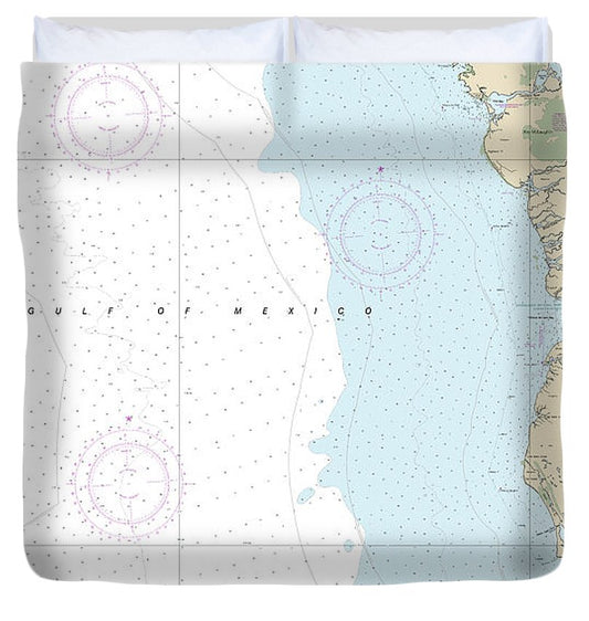 Nautical Chart 11431 East Cape Mormon Key Duvet Cover
