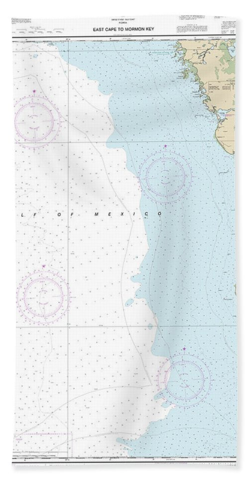 Nautical Chart-11431 East Cape-mormon Key - Bath Towel