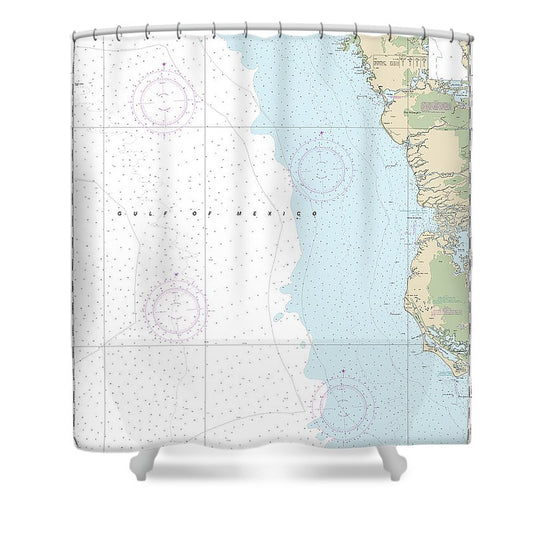 Nautical Chart 11431 East Cape Mormon Key Shower Curtain