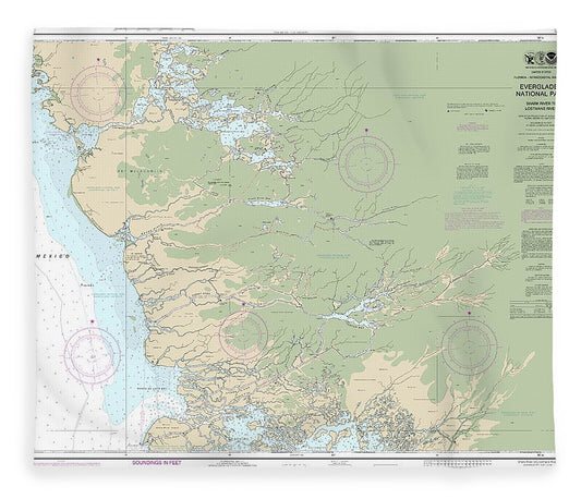 Nautical Chart 11432 Everglades National Park Shark River Lostmans River Blanket