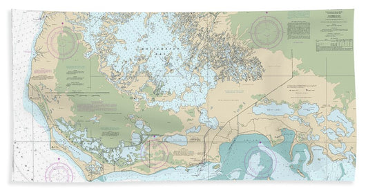 Nautical Chart-11433 Everglades National Park Whitewater Bay - Bath Towel