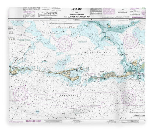 Nautical Chart 11449 Intracoastal Waterway Matecumbe Grassy Key Blanket