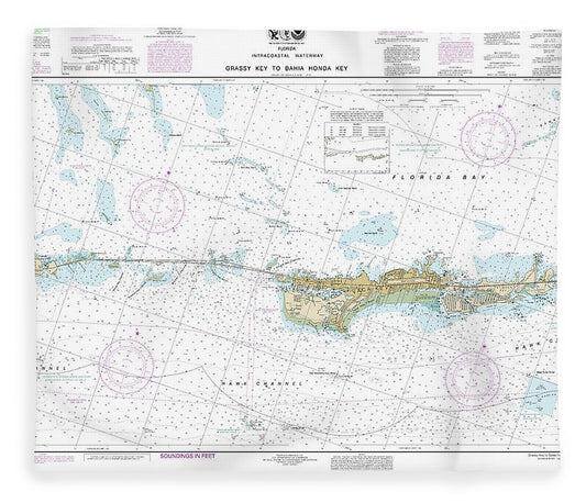 Nautical Chart 11453 Florida Keys Grassy Key Bahia Honda Key Blanket
