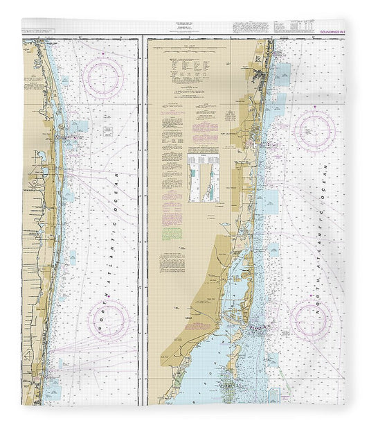 Nautical Chart 11466 Jupiter Inlet Fowey Rocks, Lake Worth Inlet Blanket