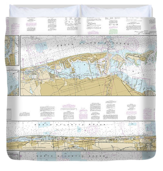 Nautical Chart 11467 Intracoastal Waterway West Palm Beach Miami Duvet Cover