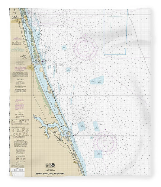 Nautical Chart 11474 Bethel Shoal Jupiter Inlet Blanket