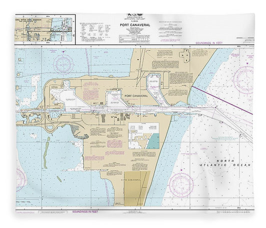 Nautical Chart 11478 Port Canaveral, Canaveral Barge Canal Extension Blanket
