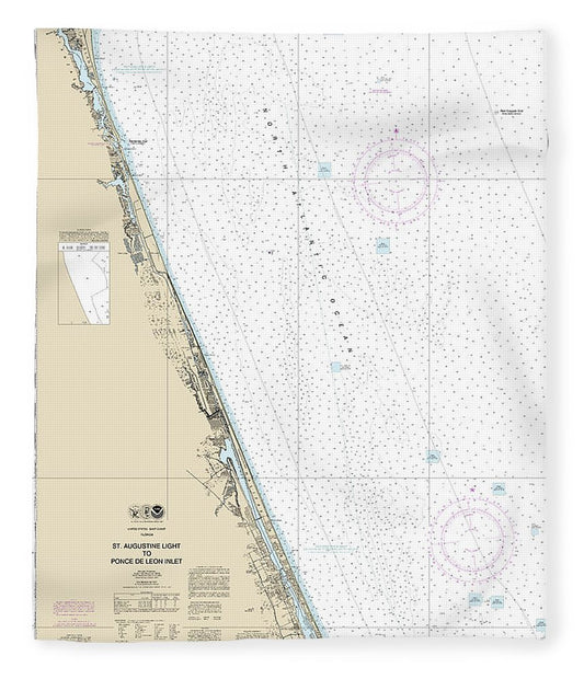 Nautical Chart 11486 St Augustine Light Ponce De Leon Inlet Blanket