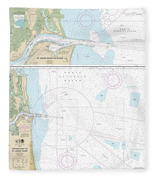 Nautical Chart 11490 Approaches St Johns River, St Johns River Entrance Blanket