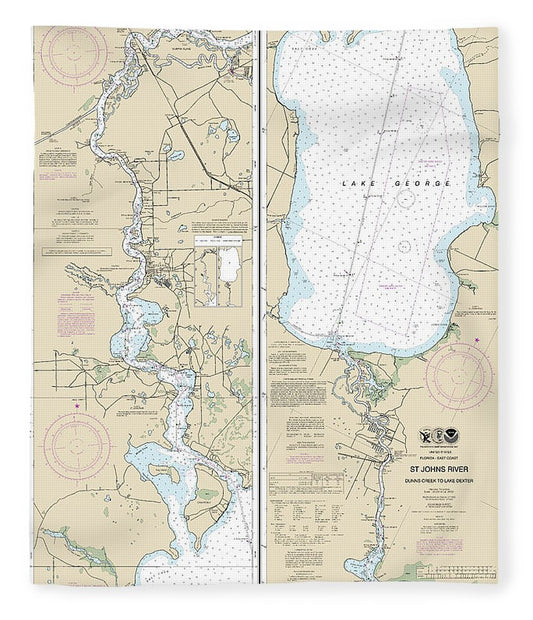 Nautical Chart 11495 St Johns River Dunns Creek Lake Dexter Blanket