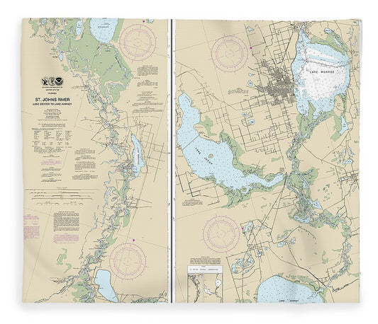 Nautical Chart 11498 St Johns River Lake Dexter Lake Harney Blanket