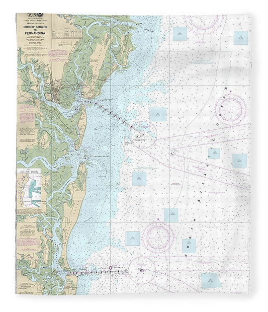 Nautical Chart 11502 Doboy Sound Fernadina Blanket