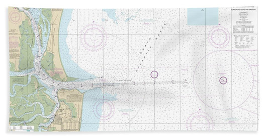 Nautical Chart-11503 St Marys Entrance Cumberland Sound-kings Bay - Bath Towel