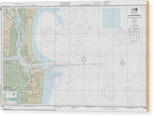 Nautical Chart-11503 St Marys Entrance Cumberland Sound-Kings Bay Wood Print