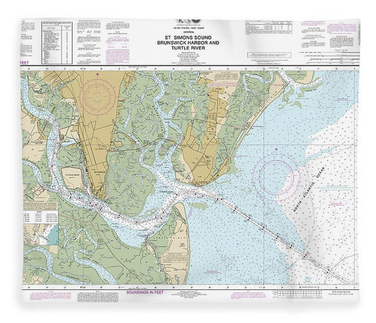 Nautical Chart 11506 St Simons Sound, Brunswick Harbor Turtle River Blanket