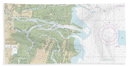 Nautical Chart-11508 Altamaha Sound - Beach Towel