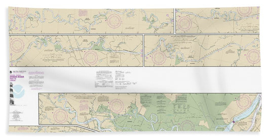 Nautical Chart-11514 Savannah River Savannah-brier Creek - Beach Towel
