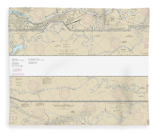 Nautical Chart 11515 Savannah River Brier Creek Augusta Blanket