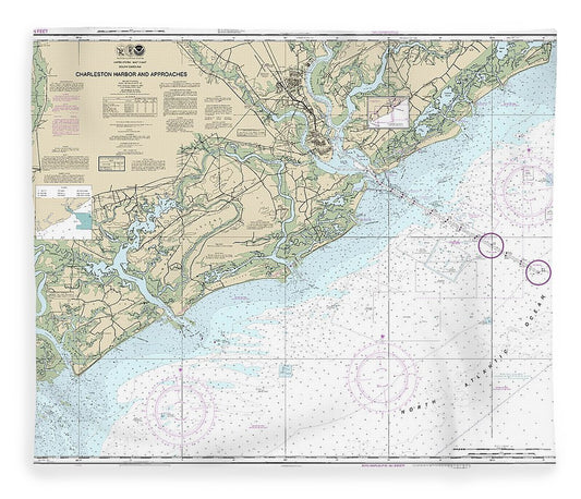Nautical Chart 11521 Charleston Harbor Approaches Blanket