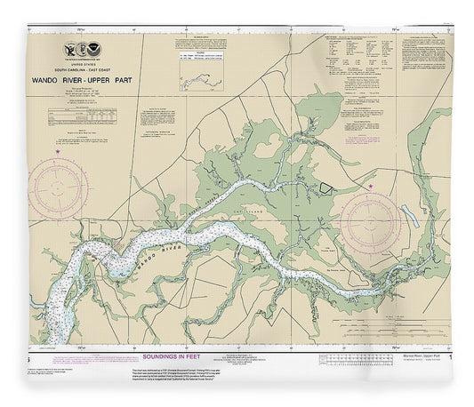 Nautical Chart 11526 Wando River Upper Part Blanket