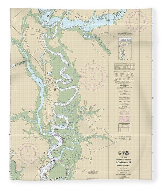 Nautical Chart 11527 Cooper River Above Goose Creek Blanket