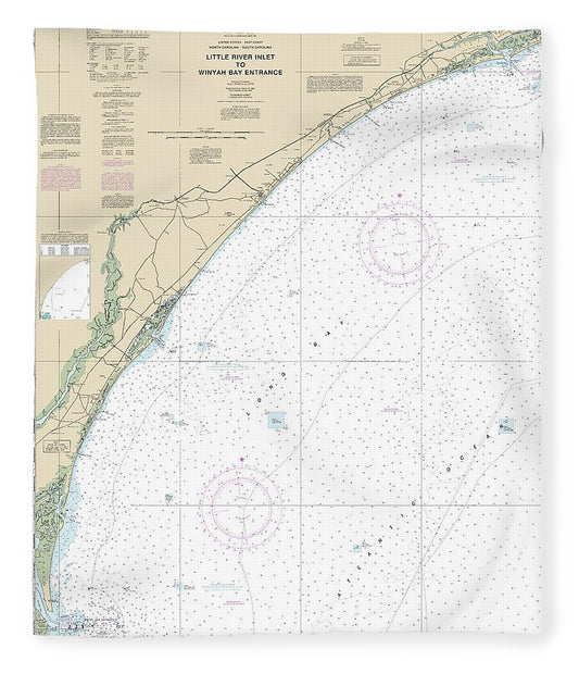 Nautical Chart 11535 Little River Lnlet Winyah Bay Entrance Blanket