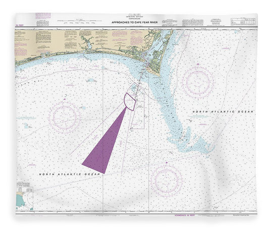 Nautical Chart 11536 Approaches Cape Fear River Blanket