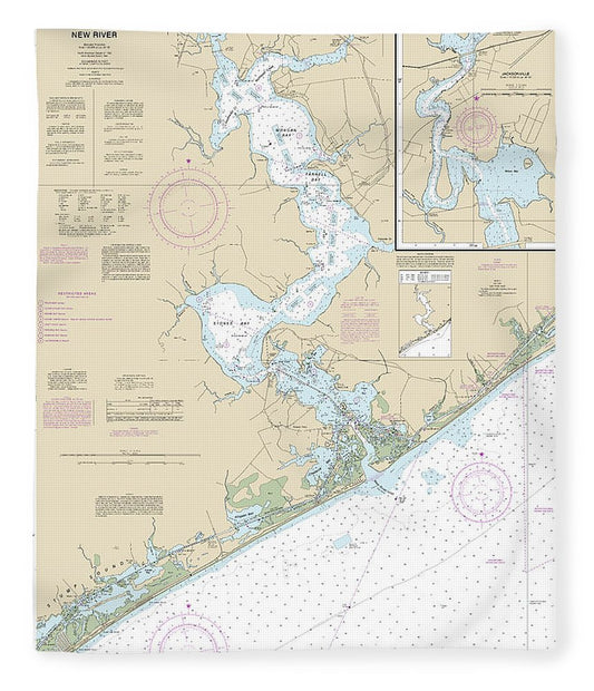 Nautical Chart 11542 New River, Jacksonville Blanket
