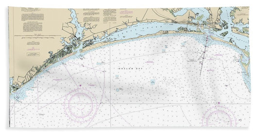 Nautical Chart-11543 Cape Lookout-new River - Bath Towel