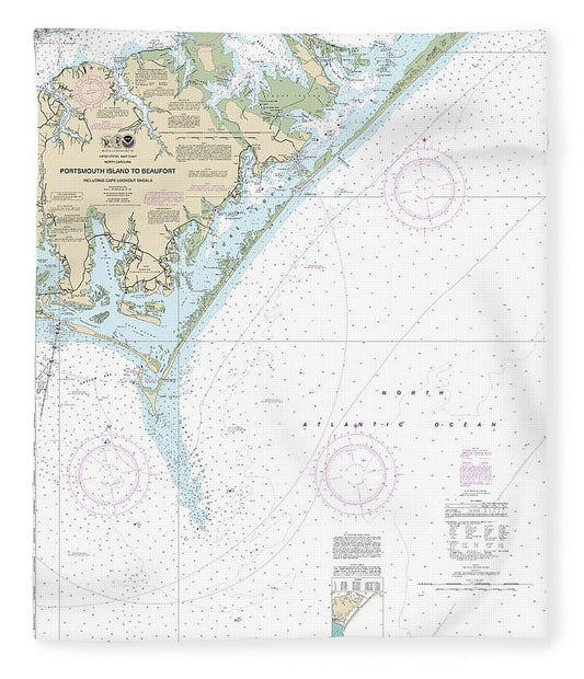 Nautical Chart 11544 Portsmouth Island Beaufort, Including Cape Lookout Shoals Blanket