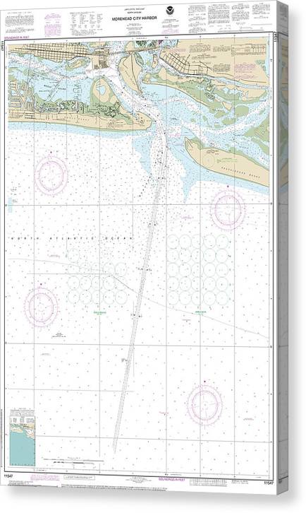 Nautical Chart-11547 Morehead City Harbor Canvas Print