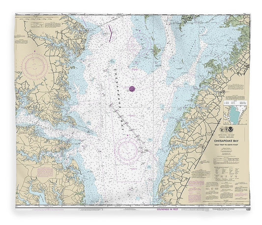 Nautical Chart 12225 Chesapeake Bay Wolf Trap Smith Point Blanket