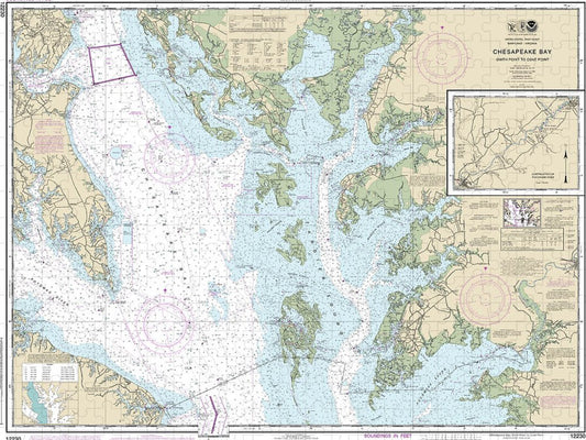 Nautical Chart 12230 Chesapeake Bay Smith Point Cove Point Puzzle