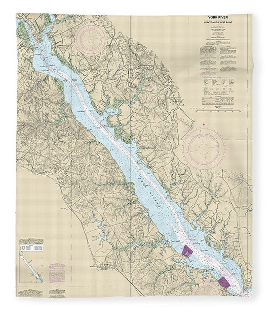 Nautical Chart 12243 York River Yorktown West Point Blanket