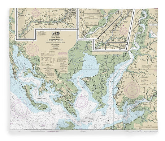 Nautical Chart 12261 Chesapeake Bay Honga, Nanticoke, Wicomico Rivers Fishing Bay Blanket