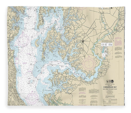 Nautical Chart 12263 Chesapeake Bay Cove Point Sandy Point Blanket