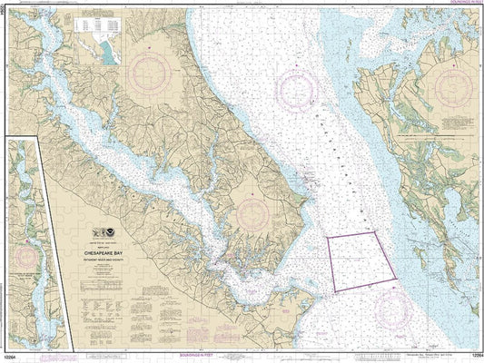 Nautical Chart 12264 Chesapeake Bay Patuxent River Vicinity Puzzle