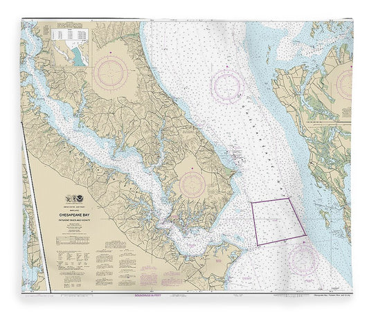 Nautical Chart 12264 Chesapeake Bay Patuxent River Vicinity Blanket