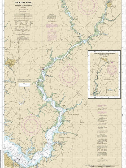 Nautical Chart 12268 Choptank River Cambridge Greensboro Puzzle