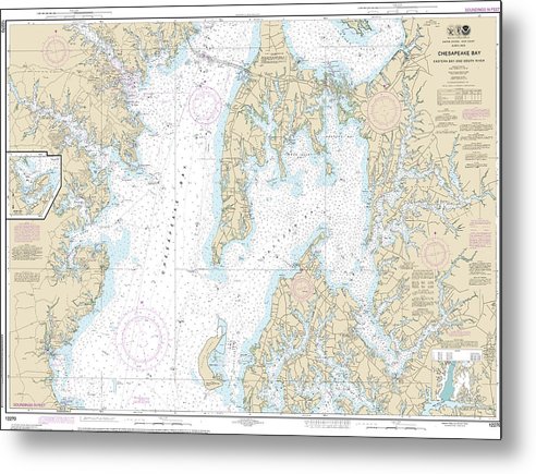 A beuatiful Metal Print of the Nautical Chart-12270 Chesapeake Bay Eastern Bay-South River, Selby Bay - Metal Print by SeaKoast.  100% Guarenteed!