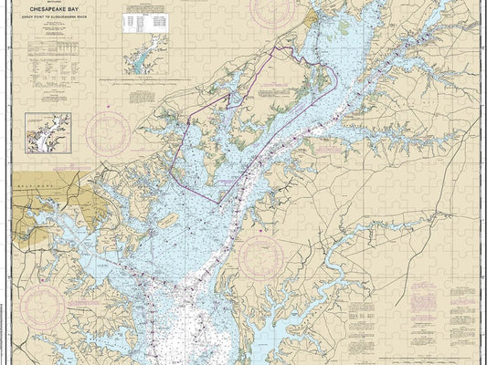 Nautical Chart 12273 Chesapeake Bay Sandy Point Susquehanna River Puzzle