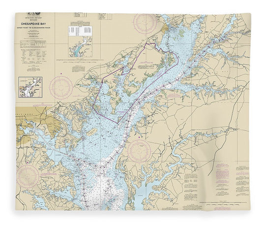 Nautical Chart 12273 Chesapeake Bay Sandy Point Susquehanna River Blanket