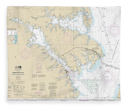Nautical Chart 12282 Chesapeake Bay Severn Magothy Rivers Blanket