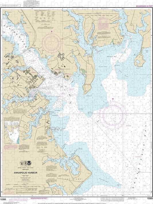 Nautical Chart 12283 Annapolis Harbor Puzzle