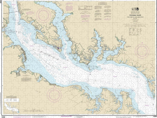 Nautical Chart 12286 Potomac River Piney Point Lower Cedar Point Puzzle