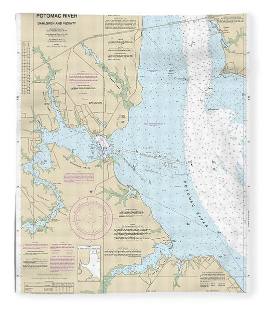 Nautical Chart 12287 Potomac River Dahlgren Vicinity Blanket