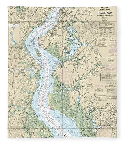 Nautical Chart 12311 Delaware River Smyrna River Wilmington Blanket