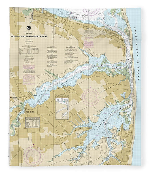 Nautical Chart 12325 Navesink Shrewsbury Rivers Blanket